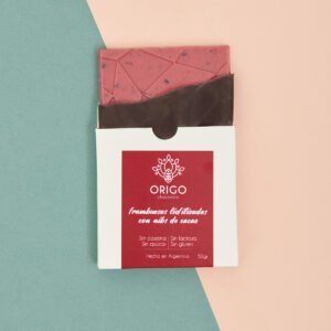 Chocolate de frambuesas liofilizadas & nibs de cacao